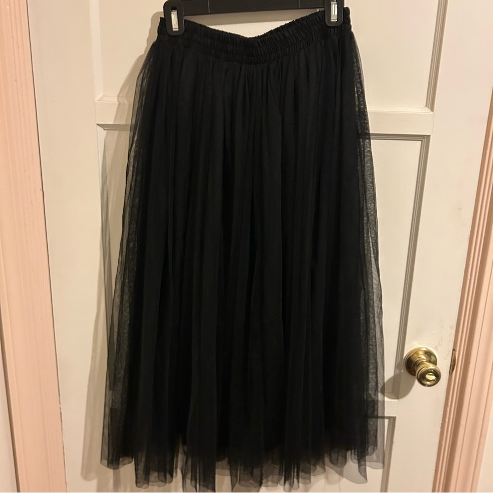 Black Tulle Ballet-inspired Skirt L